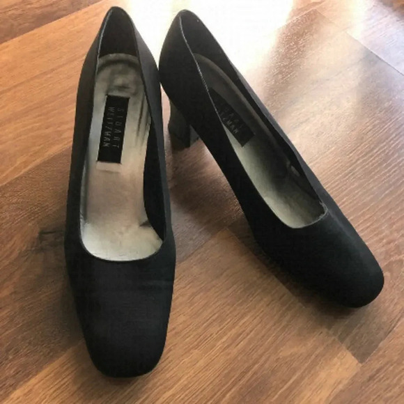 🖤 Vintage Stuart Weitzman Block Heels 👠 90s Y2K Chic - Picture 1 of 9
